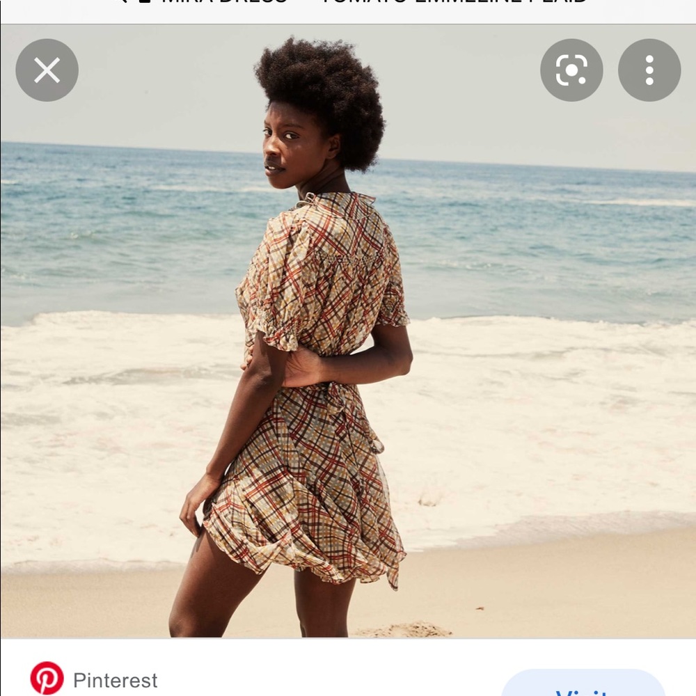 NWT MIRA DRESS -- TOMATO EMMELINE PLAID